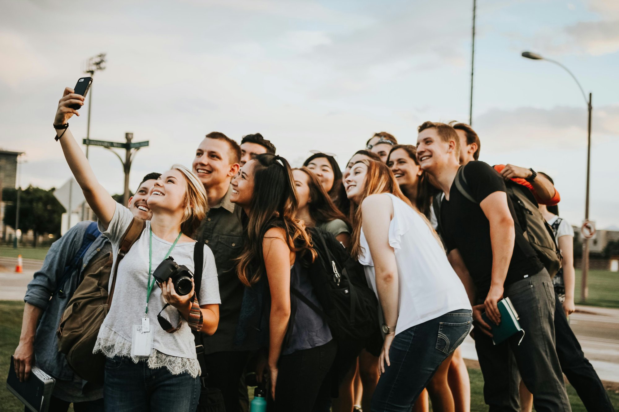 Students taking a photo